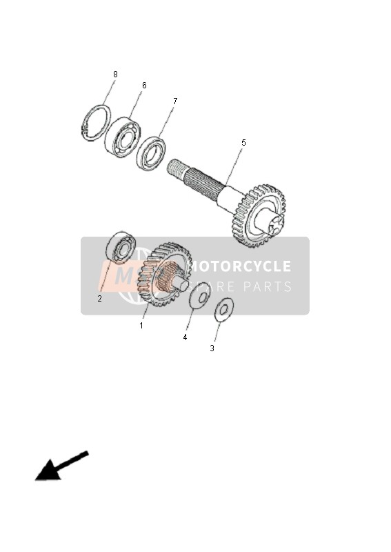 Yamaha CW50 2011 Transmission for a 2011 Yamaha CW50